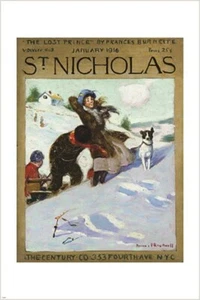 norman rockwell GIRL IN SNOW WITH DOG classic art poster AMERICANA 20x30 gem - Picture 1 of 1