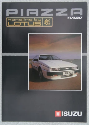 ISUZU PIAZZA TURBO Brochure 1988. Man/Auto. Spec. Colours. HANDLING BY LOTUS. 4p - Image 1 of 3