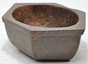 Antique Iron Kitchenware Heavy Spice Herbs Grinding Bowl Original Hand Crafted - Picture 1 of 8