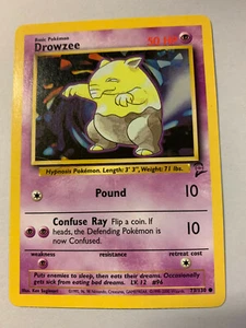 Pokemon Drowzee Card Basic,Base Set 2,1999-2000,73/130 Additional Card Ship FREE - Picture 1 of 12