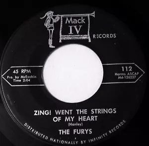 Furys R&B 45 Zing! Went The Strings Of My Heart bw Never More on Mack IV Records - Picture 1 of 4