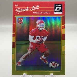2017 Tyreek Hill Donruss Optic #117 Red Yellow Holo Rookie Card RC - Picture 1 of 3