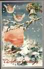 Tuck Christmas No. 136 Angels Fly Over Village c1910 Vintage Postcard