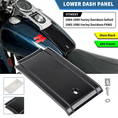Gloss Black Lower Dash Panel For Harley Fat Boy Heritage Softail FXST 84-99 FXWG - Image 1 of 4