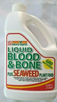 Liquid Blood & Bone With Seaweed 2L David Gray Gro Natural Fertiliser - image 1 of 4