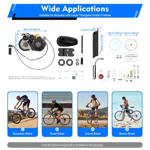 Full Set 100cc 4-stroke Bike Gas Engine Kit Bicycle Modified Motor Kit 3600rpm - Picture 1 of 8