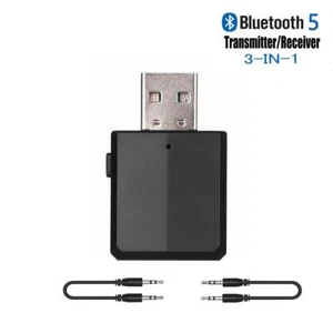 Sound Card 3 in 1 Bluetooth 5.0 Adapter USB Transmitter Music Audio Receiver - Afbeelding 1 van 14
