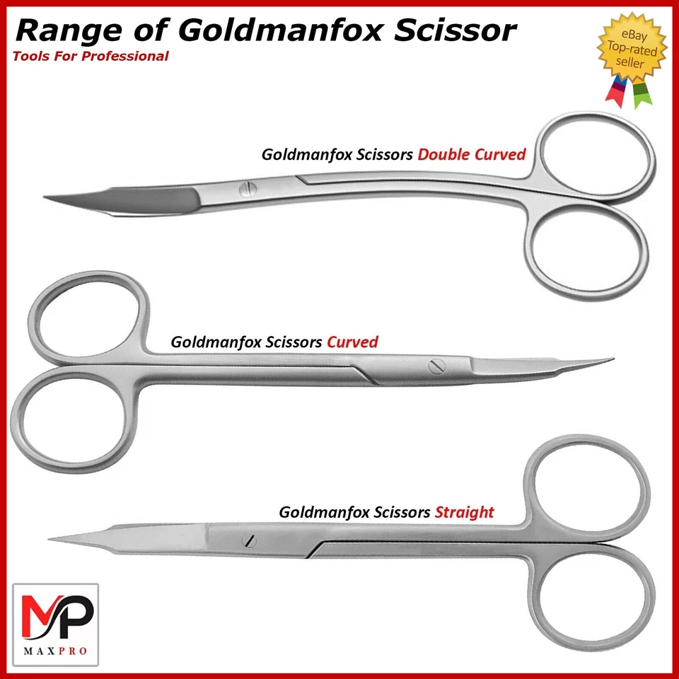 Tijeras Médicas Goldman Fox Precisión para Recorte de Tejidos Dentales Quirúrgicos Foto 1 de 1