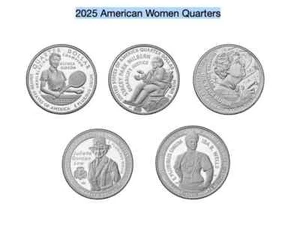 2025-P AMERICAN WOMAN ABO UNCIRCULATED QUARTERS FIVE RELEASES * PRESALE - Bild 1 von 7