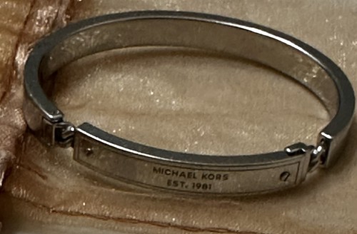 Bracciale Michael Kors Heritage Pave Logo Cuore Scivolo Argento