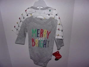 Baby Kiss: Boys Or Girls 6-9 Months 2 Pack Christmas Bodysuits / NWT - Picture 1 of 6