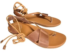 CHACO Maple Sage Gladiator Sandal SIZE 8 Brown Rust Leather Ankle Wrap 2398568 - Picture 1 of 10
