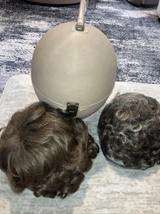 Elura Blend Korea Wig And Kanekalon Japan Wig. Short Brown Vintage With Carrier - Picture 1 of 19