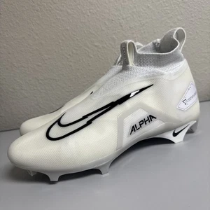 Nike Alpha Menace Elite 3 White Black Men's Football Cleats DM1792 109 Size 13 - Picture 1 of 5