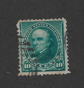 Scott # 226, 10 Cent grün, Webster, 1890, ss+ - Bild 1 von 1