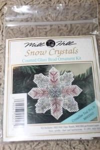 Mill Hill 1993 Schneekristalle Kristall gezählt Glasperlen Ornament - Bild 1 von 4