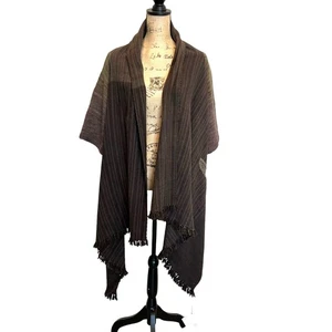Peoli handgesponnene & gestrickte Wolle Strickjacke braun Damen Einheitsgröße neu mit Etikett - Bild 1 von 14