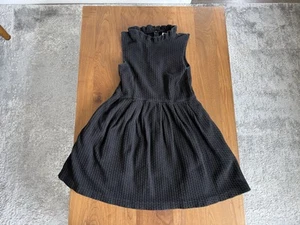 GANNI for Anthropologie Sz S Black Sonora Jersey Textured Dress Designer Staple - Picture 1 of 5