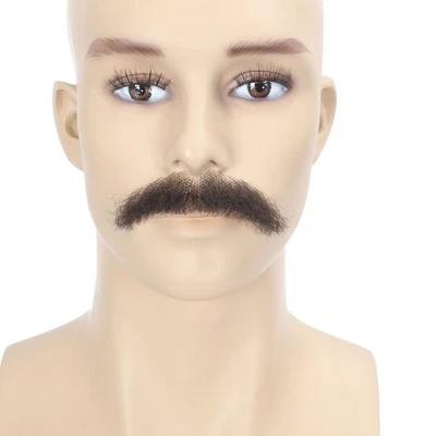 Barba falsa | Fibra sintética cabello encaje manos atado bigote realista para adultos... Foto 1 de 4