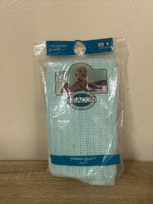 MANTA RECEPTORA BEBÉ BEACON VINTAGE NUEVA 100% ALGODÓN TEJIDO GOFRE TÉRMICO NUEVA EN PAQUETE Foto 1 de 4