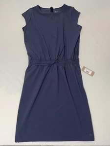 Abito donna Albion Going Places XL alto blu navy cinch coulisse vita nuovo con etichette - Foto 1 di 8