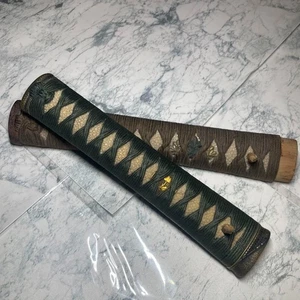 Japanese Sword Fittings Set Tsuka Menuki Antique Parts Wakizashi Tanto Koshirae - Picture 1 of 20
