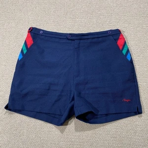 Vintage Tennis Shorts Mens 38 XXL Navy Retro Sports TOJ Mini 80s Pockets - Picture 1 of 13