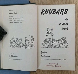 Rhubarb (A Cat Owns A Baseball Team) H. Allen Smith 1946 Hardcover - Picture 1 of 4