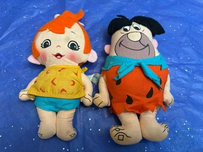 Knickerbocker de peluche vintage 1972 Picapiedra 6,5" de alto - Fred & Pebbles Foto 1 de 4
