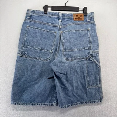 Vintage Ralph Lauren Jean Shorts Mens 34 Canton Carpenter Polo jeans Baggy Jorts - Image 1 of 4