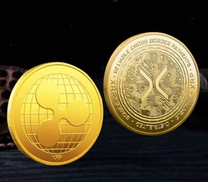 NEDLON XRP Coin Physical Crypto Coins RIPPLE Cryptocurrency Token Souvenir-2PCS - Picture 1 of 6
