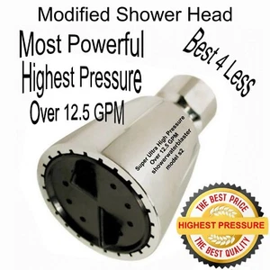 SUPER ULTRA HIGH PRESSURE SHOWER HEAD Incredible Pressure Over 12.5gpm Model s2 - Picture 1 of 13