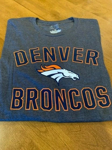 Pro Line Fanatics Denver Broncos NFL серый коротким рукавом рубашка 3XL ~ новый без ЯРЛЫКОВ - Изображение 1 из 4