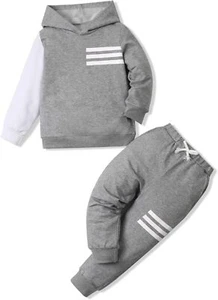 Toddler Boy Clothes Long Sleeve Hoodie Sweatsuits Tops and Pants 2Pcs Boys Fall  - Picture 1 of 15