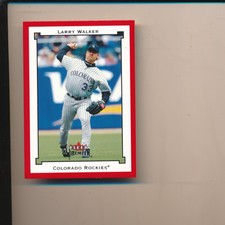 2002 FLEER PREMIUM STAR RUBIES PARALLEL #139 LARRY WALKER ROCKIES SP # 096/125