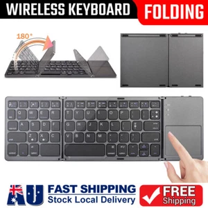 Folding Bluetooth Keyboard Touchpad Wireless Keypad for Windows Android Phone - Picture 1 of 12