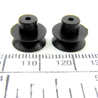 Pulley 2Mm Bore 12Mm Diameter With Stand-Off - Black Nylon 2Pcs - Image 1 of 3