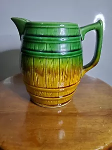 VINTAGE 1930'S ENGLISH MAJOLICA JUG PITCHER MADE IN ENGLAND 5.25" TALL - Picture 1 of 8