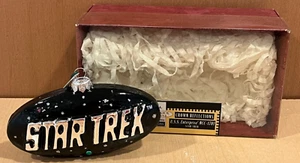 Vintage 1999 Hallmark Star Trek U.S.S. Enterprise NCC-1701 Blown Glass Ornament - Picture 1 of 8