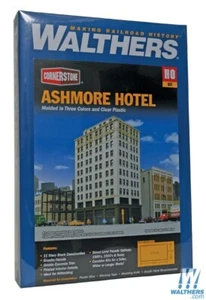 NEW Walthers Ashmore Hotel Kit 8-5/8 x 4-7/16 x 13-7/8":HO Scale FREE US SHIP - Picture 1 of 3