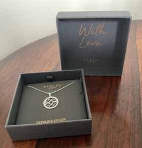RADLEY JEWELLERY HEIRLOOM DOGS STERLING SILVER ROUND NECKLACE PENDANT - Picture 1 of 7