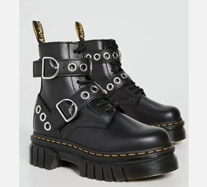 Dr. Martens Quad Neoteric Audrick Hardware Boots Leather Platform Nappa Lux US 5 - Picture 1 of 24