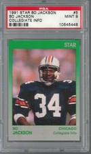 1991 STAR BO JACKSON #5 Bo Jackson Collegiate Info PSA 9 Mint 10545448