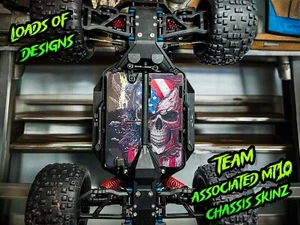 TEAM ASSOCIATED MT10 RC Chassis Skin Protector SKINZ skin - LOADS OF DESIGNS - Picture 1 of 25