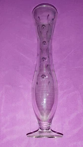 Hohe Kristall Vase GLAS geschliffen - 31 cm - DESIGN RETRO VINTAGE - Bild 1 von 3