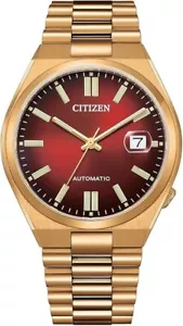 Citizen Tsuyosa Automatic Red Dial Sapphire Glass Rose Gold Watch NJ0153-82X - Picture 1 of 3