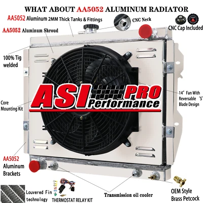 3 Row Radiator Shroud Fan& Relay For 1984-95 Toyota Pickup DLX 4 Runner SR5 2.4L - Изображение 1 из 4