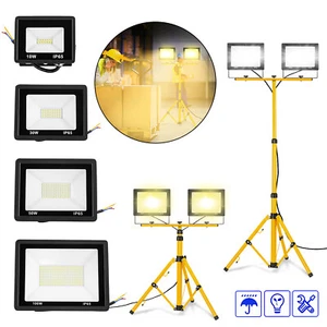 10W-100W LED Strahler Außenstrahler IP65 Garten Flur Superhell Fluter mit Stativ - Bild 1 von 20