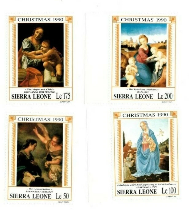 VINTAGE CLASSICS - Sierra Leone 1284-91 Christmas 1990 - Set Of 4 - MNH - Image 1 of 1