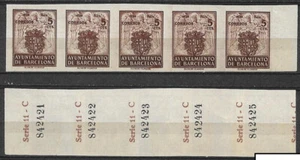 spain barcelona 1944 edifil 55 sin dentar (*) prueba - 22/32 - Picture 1 of 1